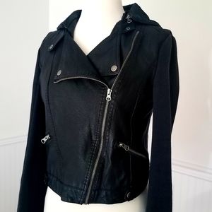 Aeropostale Faux Leather Moto Cropped Jacket